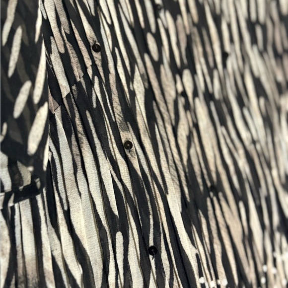 Vintage Fashion Bug Black and Cream Button Down Shirt - Picture 4 of 9